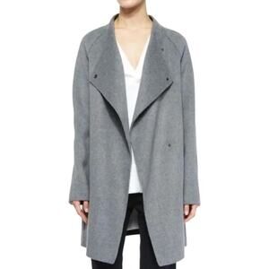 Vince Women’s Sweater-back Draped Jacket Grey Wool Blend Size XXS